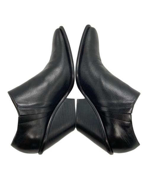 UNTISHOLD（アンチショルド）UNTISHOLD (アンチショルド) NATY-2 スクエアトゥレザーブーツ ブラック サイズ:37の古着・服飾アイテム