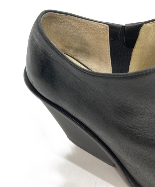 UNTISHOLD（アンチショルド）UNTISHOLD (アンチショルド) NATY-2 スクエアトゥレザーブーツ ブラック サイズ:37の古着・服飾アイテム