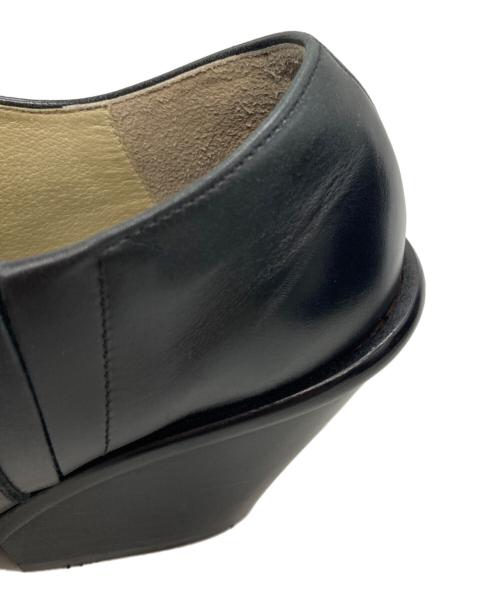 UNTISHOLD（アンチショルド）UNTISHOLD (アンチショルド) NATY-2 スクエアトゥレザーブーツ ブラック サイズ:37の古着・服飾アイテム