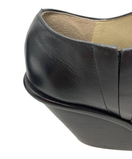 UNTISHOLD（アンチショルド）UNTISHOLD (アンチショルド) NATY-2 スクエアトゥレザーブーツ ブラック サイズ:37の古着・服飾アイテム