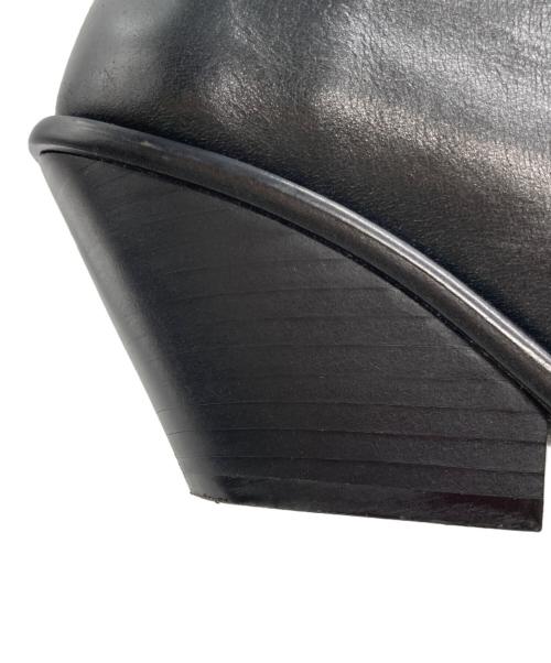 UNTISHOLD（アンチショルド）UNTISHOLD (アンチショルド) NATY-2 スクエアトゥレザーブーツ ブラック サイズ:37の古着・服飾アイテム