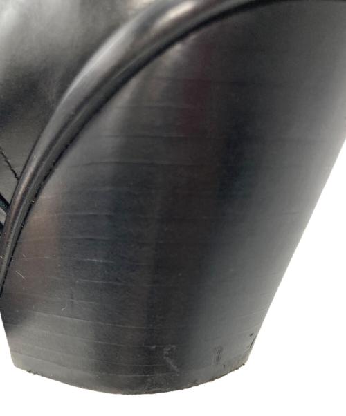 UNTISHOLD（アンチショルド）UNTISHOLD (アンチショルド) NATY-2 スクエアトゥレザーブーツ ブラック サイズ:37の古着・服飾アイテム
