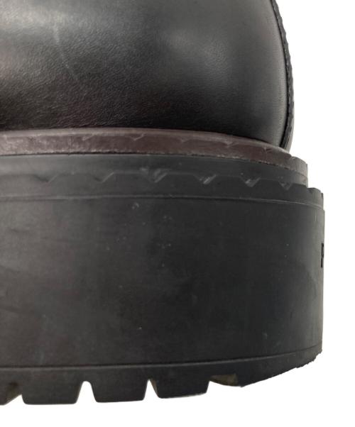 PRADA（プラダ）PRADA (プラダ) ダブルチョコレート トライアングルロゴプレート ローファー ブラック サイズ:5の古着・服飾アイテム