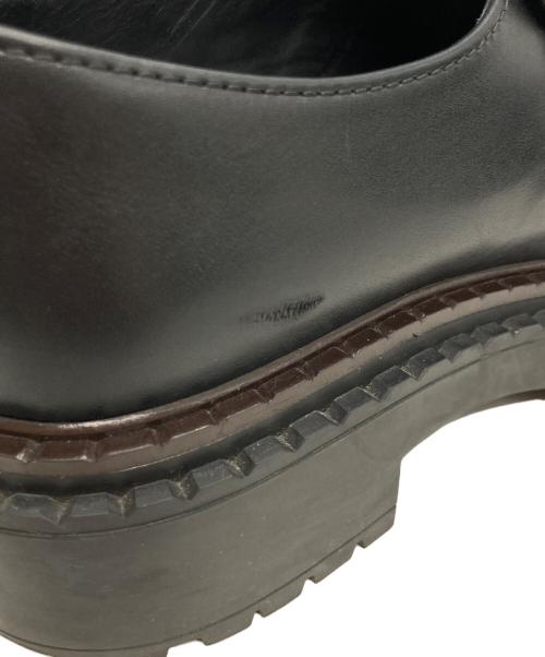 PRADA（プラダ）PRADA (プラダ) ダブルチョコレート トライアングルロゴプレート ローファー ブラック サイズ:5の古着・服飾アイテム