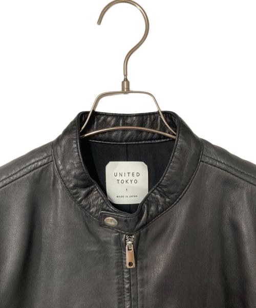 UNITED TOKYO（ユナイテッドトーキョー）UNITED TOKYO (ユナイテッドトーキョー) ラムレザーシングルライダースジャケット ブラック サイズ:1の古着・服飾アイテム