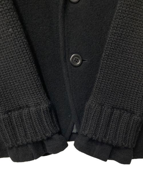 LIMI feu（リミフゥ）LIMI feu (リミフゥ) 袖ニットレイヤードテーラードジャケット ブラック サイズ:Sの古着・服飾アイテム