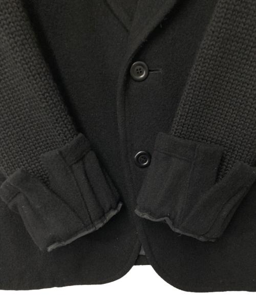 LIMI feu（リミフゥ）LIMI feu (リミフゥ) 袖ニットレイヤードテーラードジャケット ブラック サイズ:Sの古着・服飾アイテム