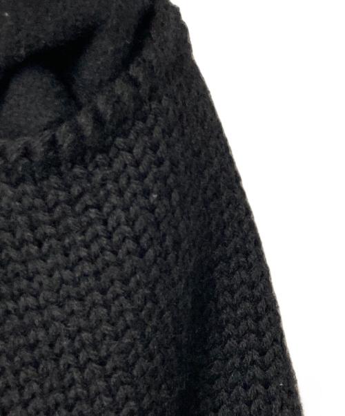 LIMI feu（リミフゥ）LIMI feu (リミフゥ) 袖ニットレイヤードテーラードジャケット ブラック サイズ:Sの古着・服飾アイテム