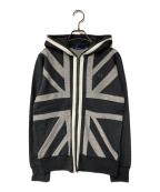 FRED PERRYフレッドペリー）の古着「ユニオンジャック柄切替ジップパーカー」｜グレー