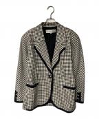Christian Diorクリスチャン ディオール）の古着「千鳥柄テーラードジャケット」｜ホワイト×ブラック