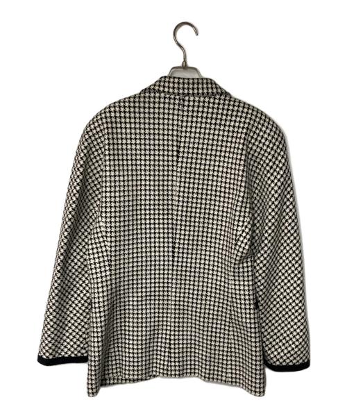 Christian Dior（クリスチャン ディオール）Christian Dior (クリスチャン ディオール) 千鳥柄テーラードジャケット ホワイト×ブラック サイズ:Lの古着・服飾アイテム