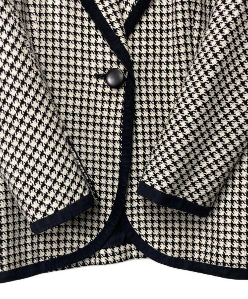Christian Dior（クリスチャン ディオール）Christian Dior (クリスチャン ディオール) 千鳥柄テーラードジャケット ホワイト×ブラック サイズ:Lの古着・服飾アイテム