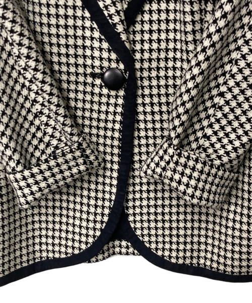 Christian Dior（クリスチャン ディオール）Christian Dior (クリスチャン ディオール) 千鳥柄テーラードジャケット ホワイト×ブラック サイズ:Lの古着・服飾アイテム