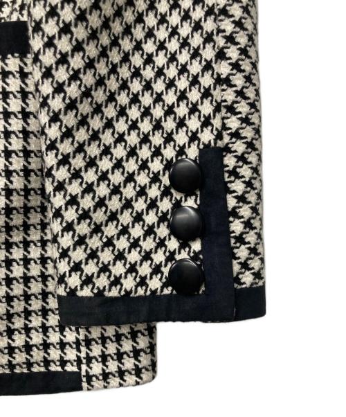 Christian Dior（クリスチャン ディオール）Christian Dior (クリスチャン ディオール) 千鳥柄テーラードジャケット ホワイト×ブラック サイズ:Lの古着・服飾アイテム