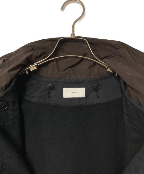 ATON（エイトン）ATON (エイトン) AIR WEATHER SHORT MODS COAT ブラウン サイズ:00(実寸参照)の古着・服飾アイテム