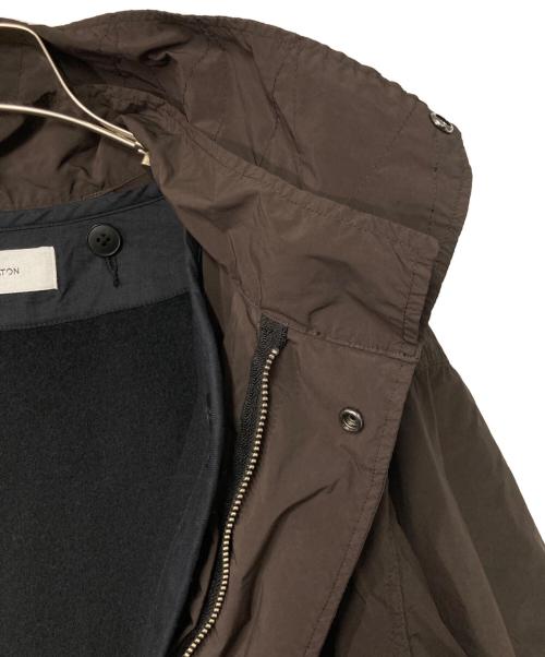 ATON（エイトン）ATON (エイトン) AIR WEATHER SHORT MODS COAT ブラウン サイズ:00(実寸参照)の古着・服飾アイテム