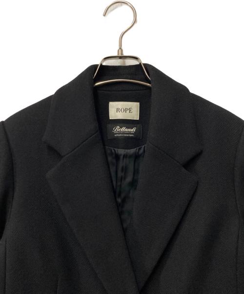 ROPE（ロペ）ROPE (ロペ) BELLANDI メルトンチェスターコート ブラック サイズ:38の古着・服飾アイテム