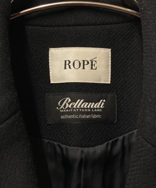 ROPE（ロペ）ROPE (ロペ) BELLANDI メルトンチェスターコート ブラック サイズ:38の古着・服飾アイテム