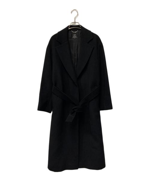 23区（ニジュウサンク）23区 (ニジュウサンク) ウールアンゴラビーバー ロングチェスターコート ブラック サイズ:36の古着・服飾アイテム