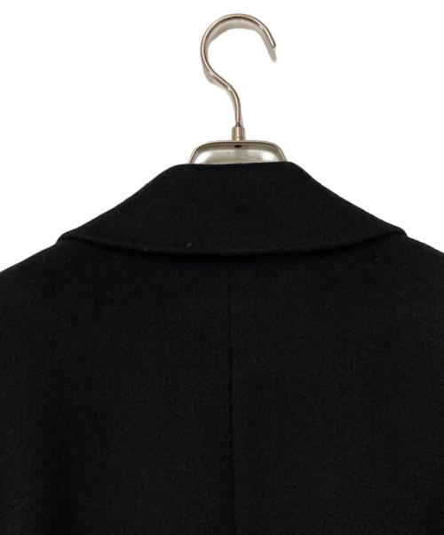 23区（ニジュウサンク）23区 (ニジュウサンク) ウールアンゴラビーバー ロングチェスターコート ブラック サイズ:36の古着・服飾アイテム