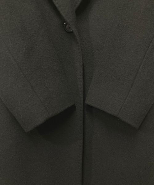 23区（ニジュウサンク）23区 (ニジュウサンク) ウールアンゴラビーバー ロングチェスターコート ブラック サイズ:36の古着・服飾アイテム