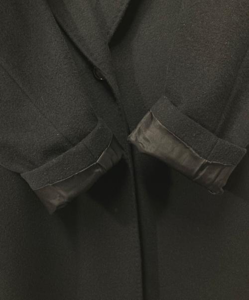 23区（ニジュウサンク）23区 (ニジュウサンク) ウールアンゴラビーバー ロングチェスターコート ブラック サイズ:36の古着・服飾アイテム