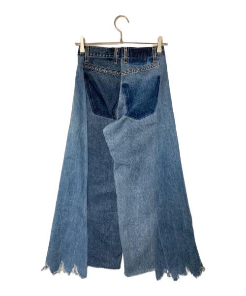 77circa（ナナナナサーカ）77circa (ナナナナサーカ) リメイクフレアデニムパンツ インディゴ サイズ:不明　実寸参照の古着・服飾アイテム