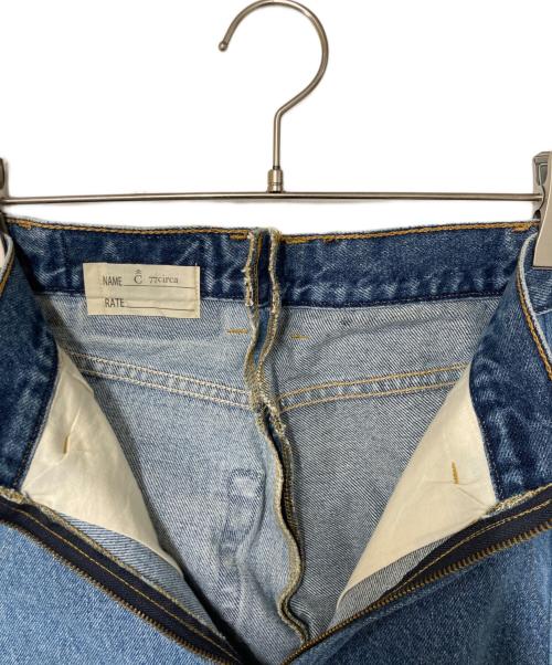 77circa（ナナナナサーカ）77circa (ナナナナサーカ) リメイクフレアデニムパンツ インディゴ サイズ:不明　実寸参照の古着・服飾アイテム