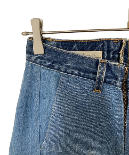 77circa（ナナナナサーカ）77circa (ナナナナサーカ) リメイクフレアデニムパンツ インディゴ サイズ:不明　実寸参照の古着・服飾アイテム