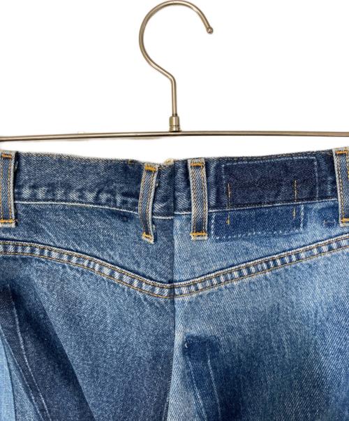 77circa（ナナナナサーカ）77circa (ナナナナサーカ) リメイクフレアデニムパンツ インディゴ サイズ:不明　実寸参照の古着・服飾アイテム