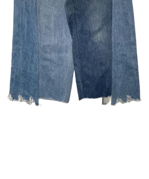 77circa（ナナナナサーカ）77circa (ナナナナサーカ) リメイクフレアデニムパンツ インディゴ サイズ:不明　実寸参照の古着・服飾アイテム