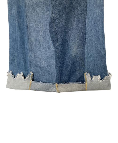 77circa（ナナナナサーカ）77circa (ナナナナサーカ) リメイクフレアデニムパンツ インディゴ サイズ:不明　実寸参照の古着・服飾アイテム