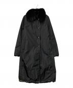 theoryセオリー）の古着「ラビットファーライナーコート」｜ブラック