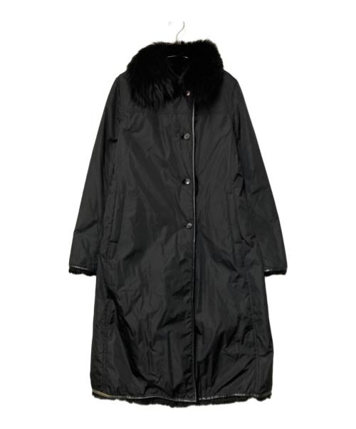 theory（セオリー）theory (セオリー) ラビットファーライナーコート ブラック サイズ:2の古着・服飾アイテム