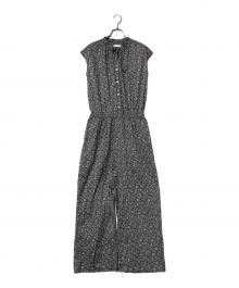 kurashi&trips publishing（クラシアンドトリップス パブリッシング）の古着「リバティプリントのオールインワン」｜ホワイト×ブラック