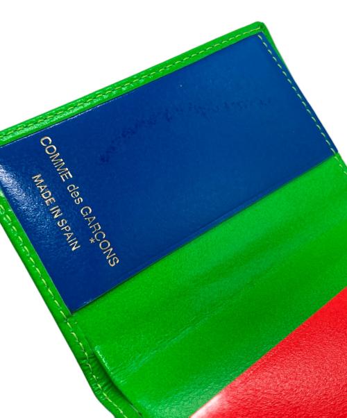 COMME des GARCONS（コムデギャルソン）COMME des GARCONS (コムデギャルソン) 二ツ折名刺入 グリーン×ブルー×オレンジの古着・服飾アイテム