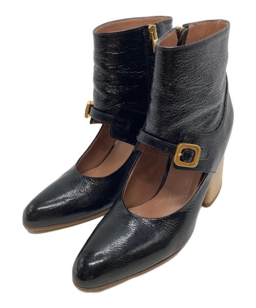 MARNI（マルニ）MARNI (マルニ) ストラップ厚底ブーツ ブラック サイズ:36の古着・服飾アイテム