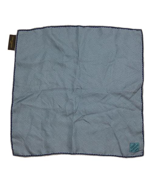 LOUIS VUITTON（ルイ ヴィトン）LOUIS VUITTON (ルイ ヴィトン) 総柄シルクポケットチーフ ブルーの古着・服飾アイテム