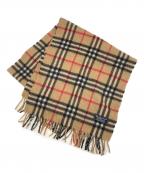 Burberry'sバーバリー）の古着「カシミヤチェックマフラー」｜ベージュ