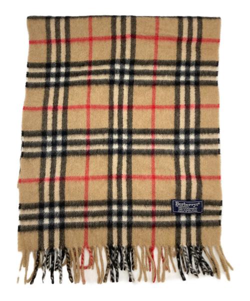 Burberry's（バーバリー）Burberry's (バーバリー) カシミヤチェックマフラー ベージュの古着・服飾アイテム