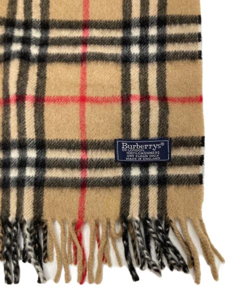 Burberry's（バーバリー）Burberry's (バーバリー) カシミヤチェックマフラー ベージュの古着・服飾アイテム