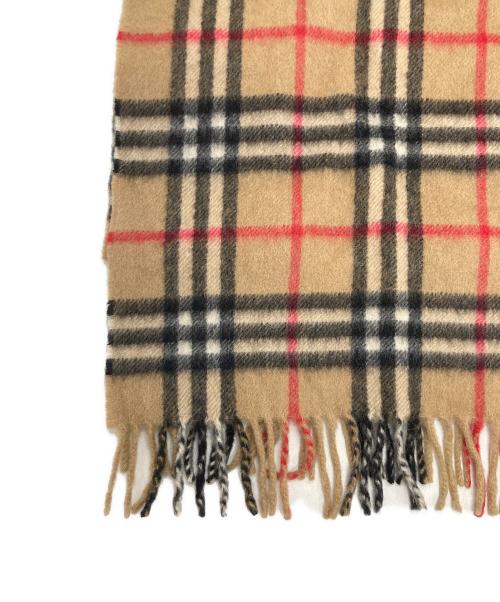 Burberry's（バーバリー）Burberry's (バーバリー) カシミヤチェックマフラー ベージュの古着・服飾アイテム