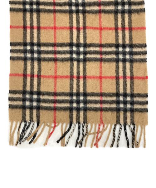 Burberry's（バーバリー）Burberry's (バーバリー) カシミヤチェックマフラー ベージュの古着・服飾アイテム