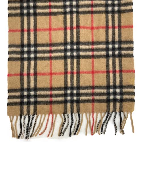 Burberry's（バーバリー）Burberry's (バーバリー) カシミヤチェックマフラー ベージュの古着・服飾アイテム