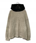 CULLNI×STUDIOUSクルニ×ステュディオス）の古着「別注 シャギーロゴフーディー」｜ベージュ×ブラック