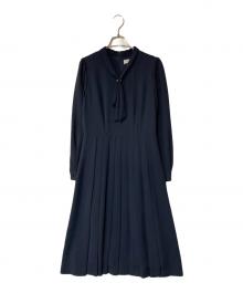CELFORD（セルフォード）の古着「ボータイプリーツワンピース」｜ネイビー