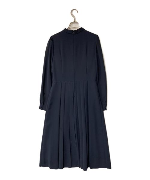 CELFORD（セルフォード）CELFORD (セルフォード) ボータイプリーツワンピース ネイビー サイズ:36の古着・服飾アイテム