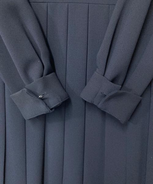 CELFORD（セルフォード）CELFORD (セルフォード) ボータイプリーツワンピース ネイビー サイズ:36の古着・服飾アイテム