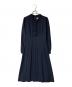 CELFORD（セルフォード）の古着「ボータイプリーツワンピース」｜ネイビー