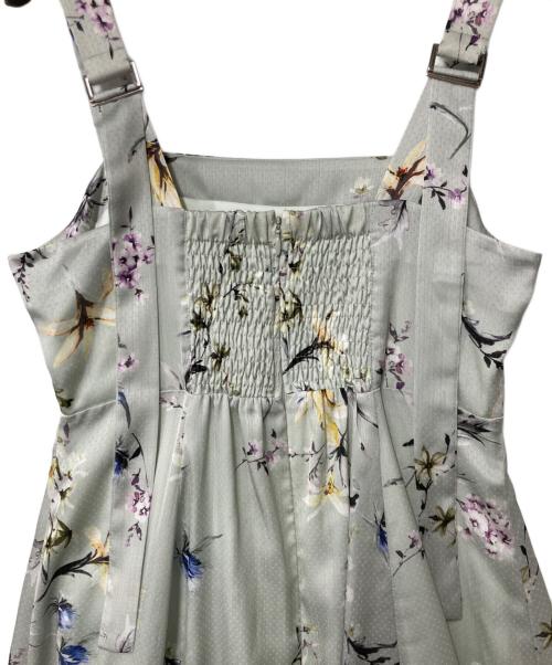FRAY ID（フレイ アイディー）FRAY ID (フレイ アイディー) リボンディテールフローラルワンピース グリーンの古着・服飾アイテム